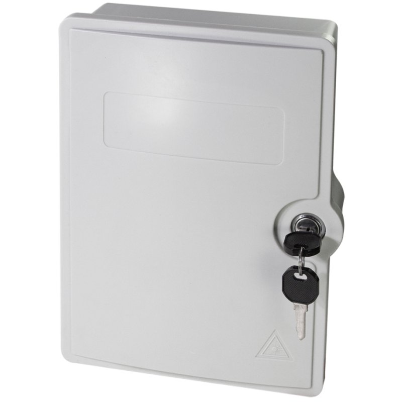 LogiLink Professional boîtier de raccordement fibre optique, max. 24 fibres, gris clair, IP55
