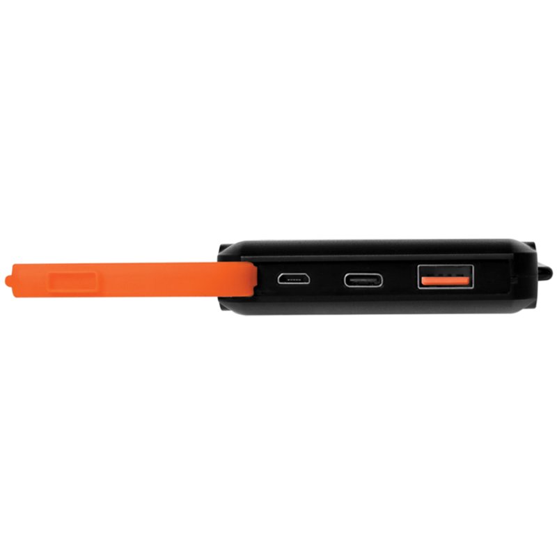 LogiLink power bank with solar panel, 10,000 mAh, black, LED torch