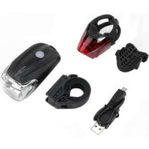 ANSMANN fiets-LED-verlichtingsset ComboLight, 40 lux, herlaadbaar, spritzwaterbestendig