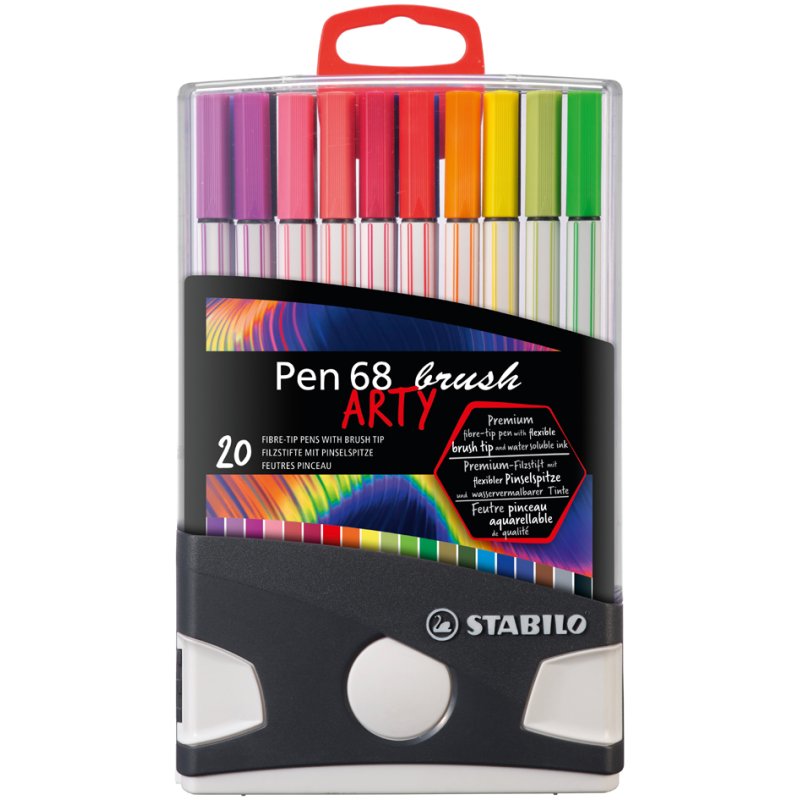 STABILO Pen 68 brush, flexible brush tip, pack of 20
