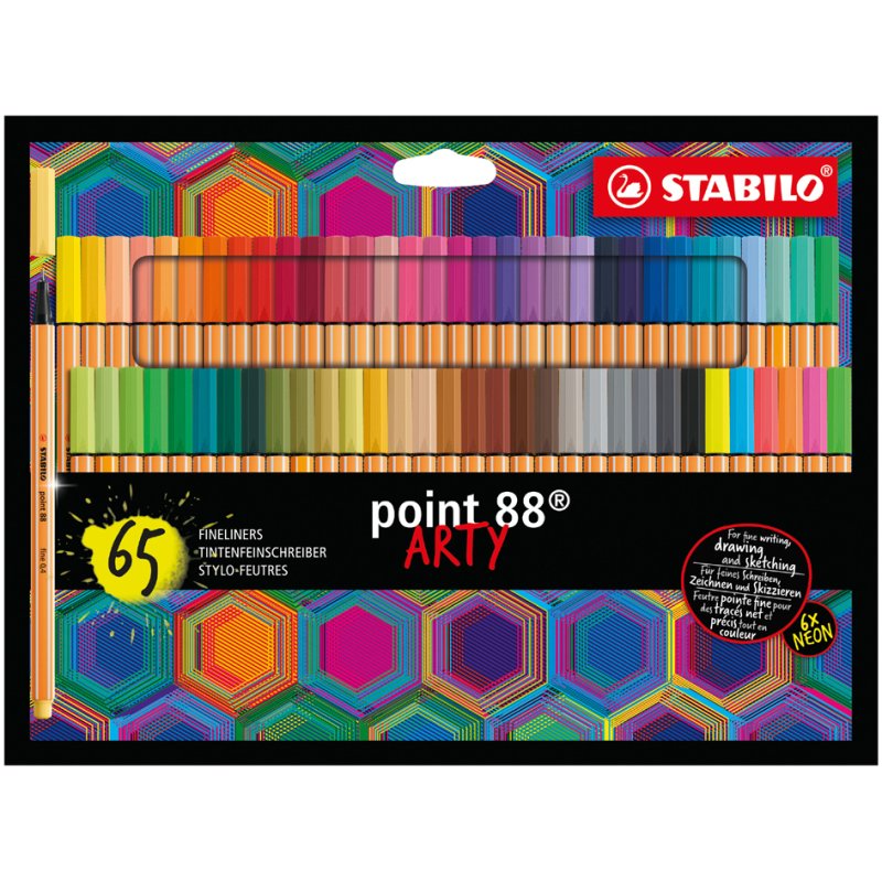 STABILO fineliner point 88 ARTY, 0,4 mm, 65 pièces