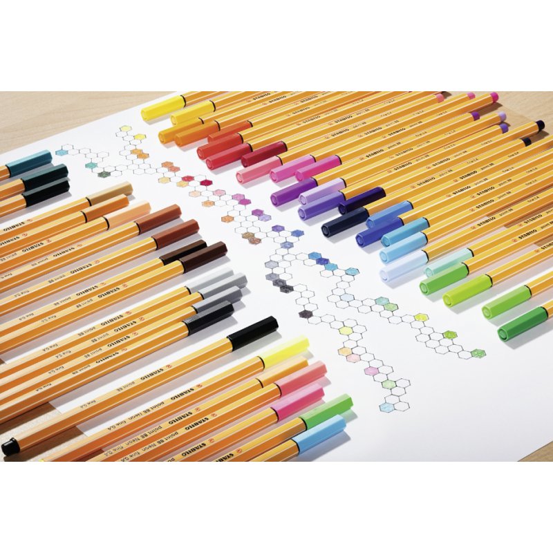 STABILO fineliner point 88 ARTY, 0,4 mm, 65 pièces