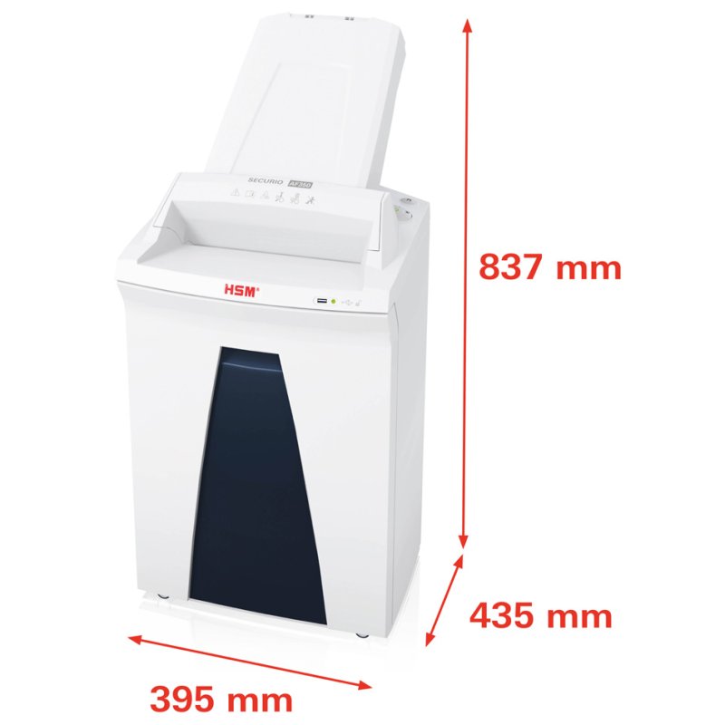 HSM SECURIO AF350 papiervernietiger, automatische invoer, 4,5×30 mm, 350 vel