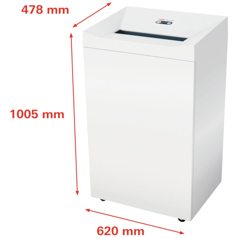 HSM papiervernietiger PURE 940, deeltjessnit 1,9×15 mm, 165 liter