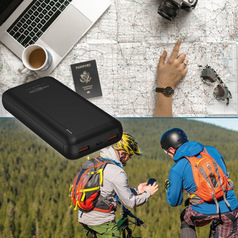 ANSMANN powerbank PB320PD, 10.000 mAh, zwart, 20 watt
