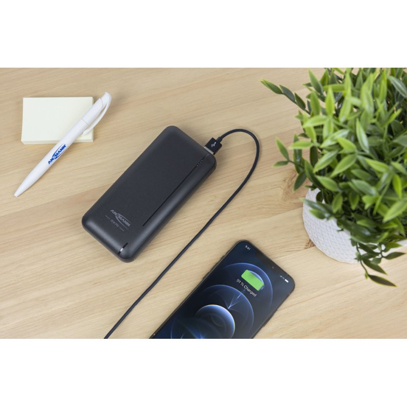 ANSMANN powerbank PB320PD, 10.000 mAh, zwart, 20 watt