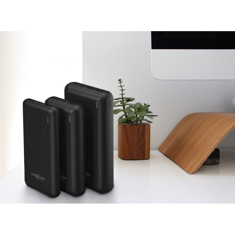 ANSMANN Powerbank PB212, 30.000 mAh, zwart