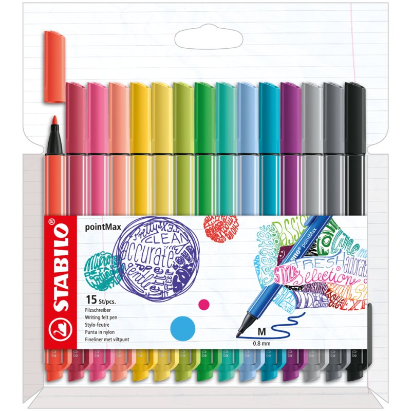 STABILO puntmalen pointMax, couleurs pastel, 8 pièces