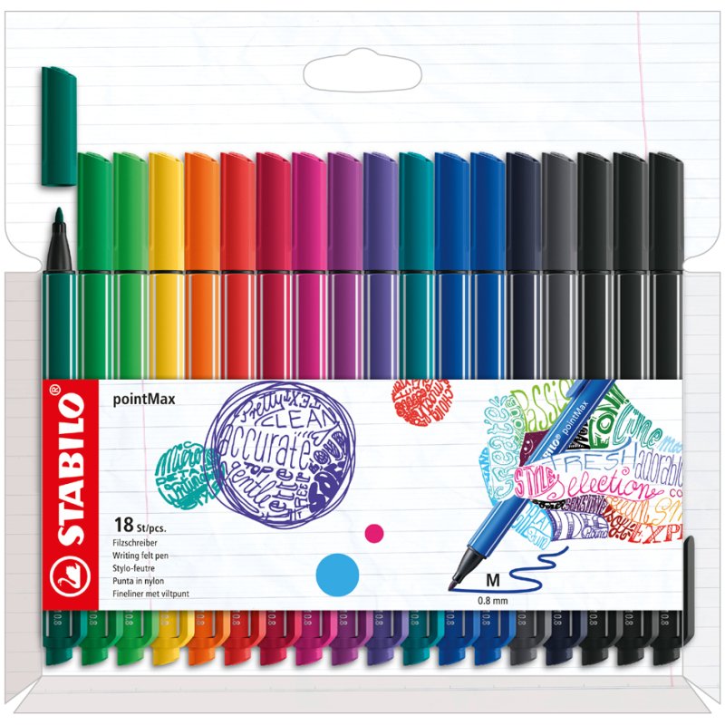 STABILO puntmalen pointMax, couleurs pastel, 8 pièces