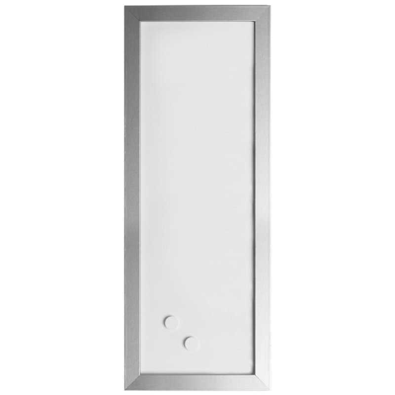 Bi-Office tableau blanc design, 600 × 200 mm, argenté, magnétique