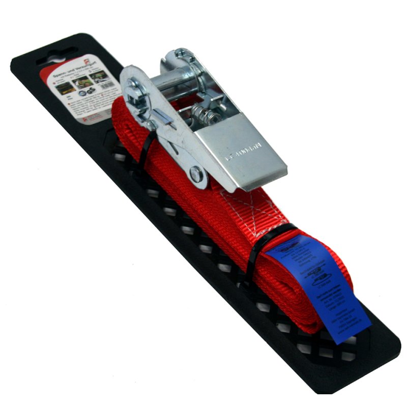 IWH ratchet tie-down strap, red, 560 kg