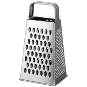 GastroMax vierkante rasp van edelstaal, 4 reibvlakken, 120×95×215 mm