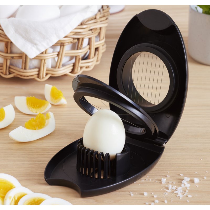 GastroMax 2-in-1 eierschneider, zwart, 100×145×40 mm