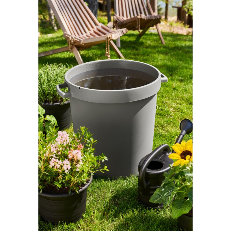 Orthex bac de rangement, 65 litres, plastique, gris foncé