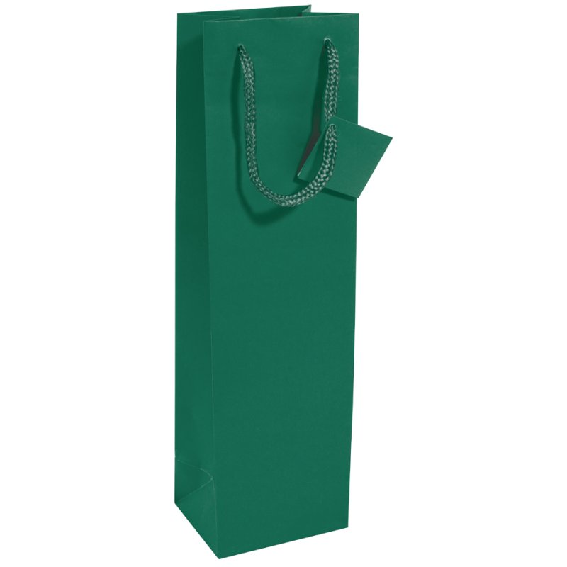 Sigel cadeautas voor fles, mat gelakt, opaalgroen, 100×80×350 mm