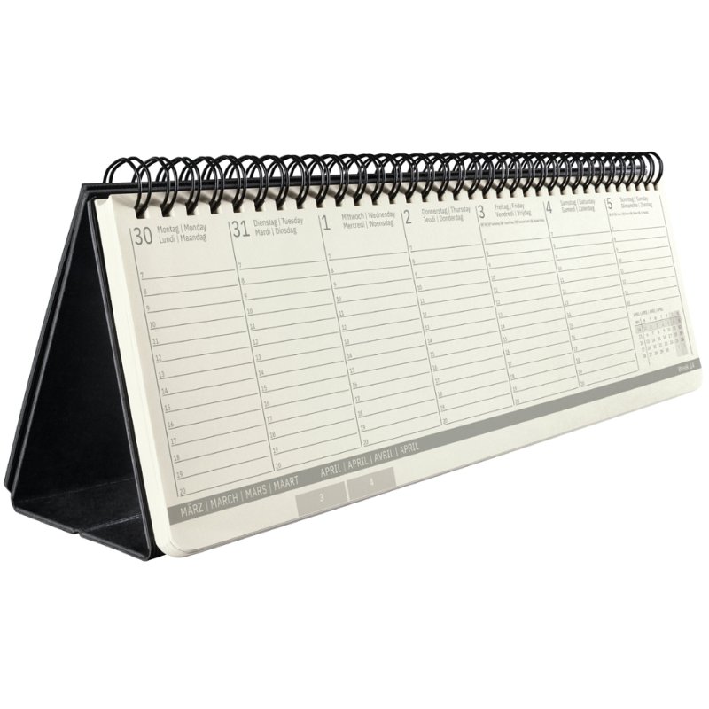 Sigel Bureaukalender Conceptum 2027, querformaat, zwart, 300 x 143 mm