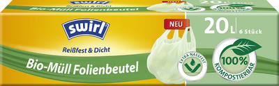 Swirl Bio vuilniszakken, composteerbaar, groen, 20 liter