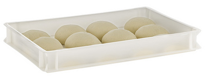 APS deksel voor pizzadeegbak, 600 × 400 mm, wit, polyethyleen
