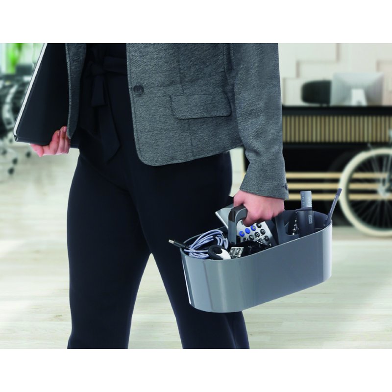 HAN organiseur toolbox LOFT, gris granit, 4 compartiments, poignée de transport