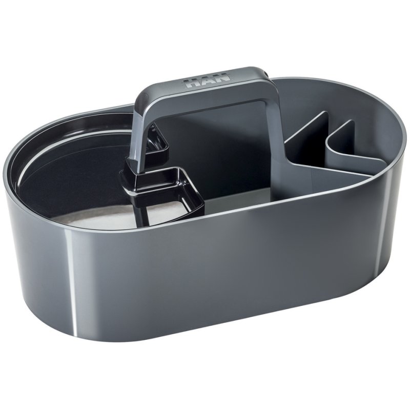 HAN organiseur toolbox LOFT, gris granit, 4 compartiments, poignée de transport