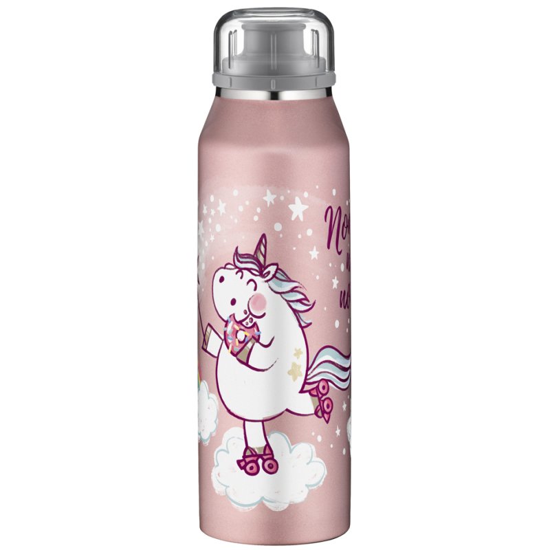 alfi geïsoleerde drinkfles KIDS ISO BOTTLE eenhoorn, 0,5 liter, edelstaal