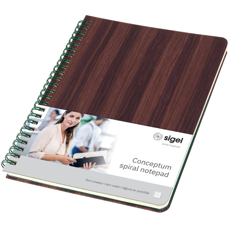 sigel bloc-notes Conceptum Nature Edition, A5, couverture rigide bambou, 80 feuilles