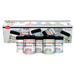 Viva Decor krijtverf set pasteltinten, 5-delig, 5 × 100 ml