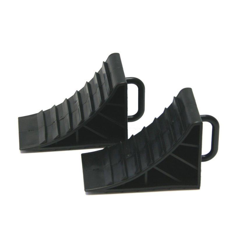 IWH cales de roue avec support, noir, lot de 2 pièces, 150×90×100 mm