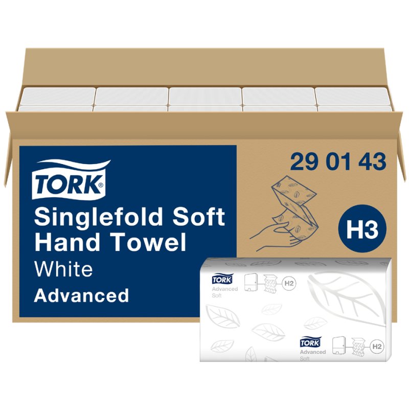 Tork pocket hand towels, white, Z-fold, 15 × 250 sheets