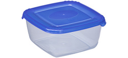 plast team diepvriesdoos vierkant, blauw, 0,46 liter