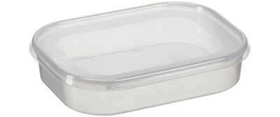 plast team vriesbewaardoos Helsinki, rechthoekig, transparant, 0,7 liter