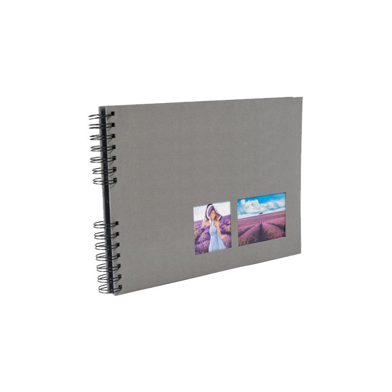 EXACOMPTA fotoalbum Milano spiraalvorm, 320×220 mm, zwart, 50 vel