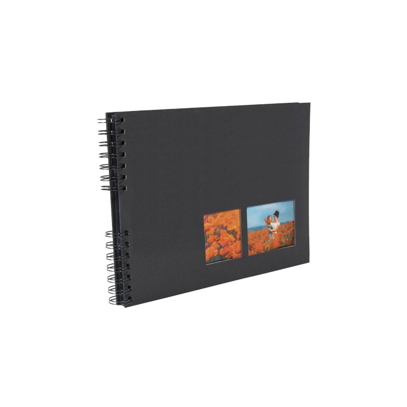 EXACOMPTA fotoalbum Milano spiraalvorm, 320×220 mm, zwart, 50 vel