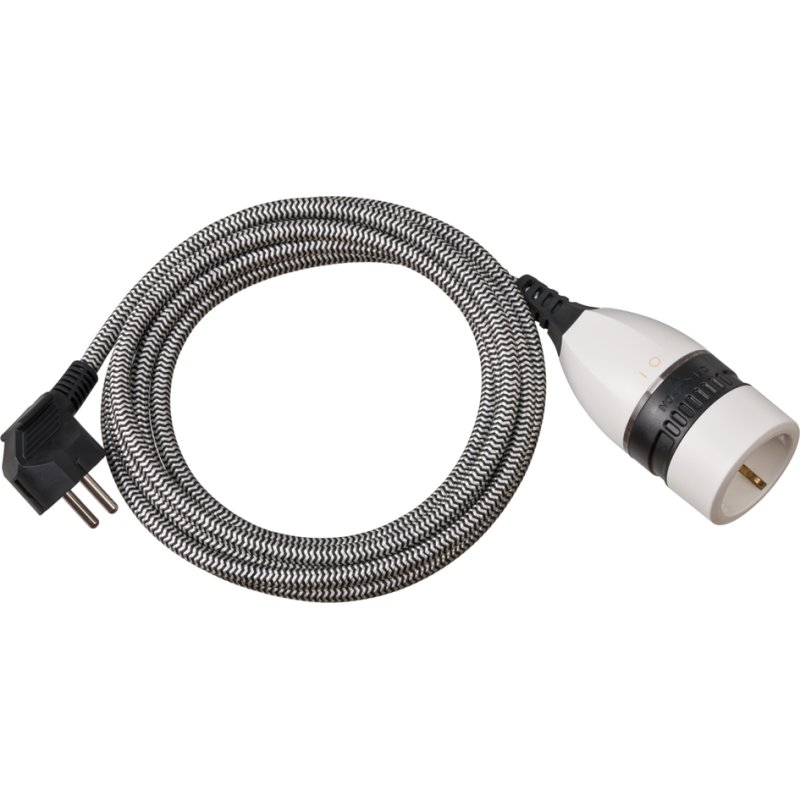 brennenstuhl Câble d'extension avec interrupteur, 5 mètres, rouge/blanc/noir