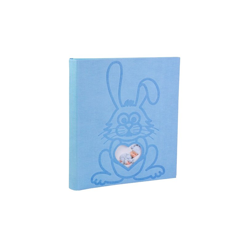EXACOMPTA babyplakboek Teddybeer, lichtblauw, 60 witte pagina's, 300 foto's 10×15 cm