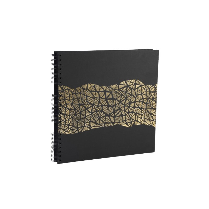 EXACOMPTA fotoalbum spiraalvormige binding, 320×320 mm, zwart, 360 foto's