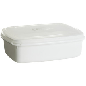 plast team magnetronbak rechthoekig, 2,3 liter, wit/transparant, 20×15×12 cm