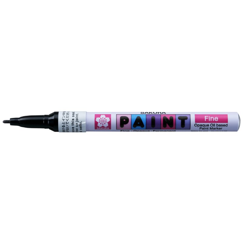 SAKURA Paint Marker fin, noir, 2 mm, corps en aluminium