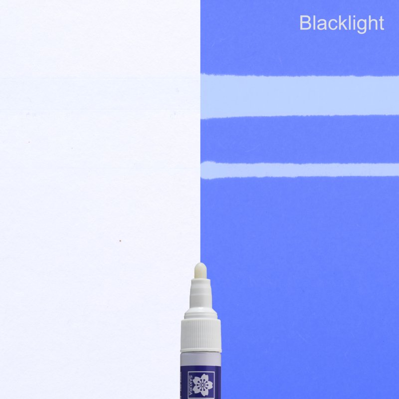 SAKURA Pen-touch UV marker, UV-bleu, fût aluminium, 2 mm