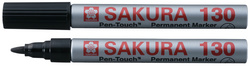 SAKURA permanente marker Pen-touch 130, zwart, 1,2 mm