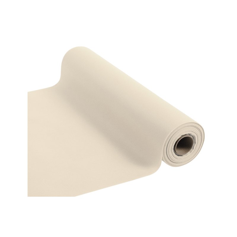 PROnappe tafelloper airlaid, zwart, 0,40 × 24,0 m, geperforeerd