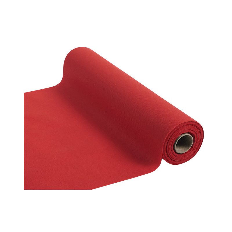PROnappe tafelloper airlaid, zwart, 0,40 × 24,0 m, geperforeerd