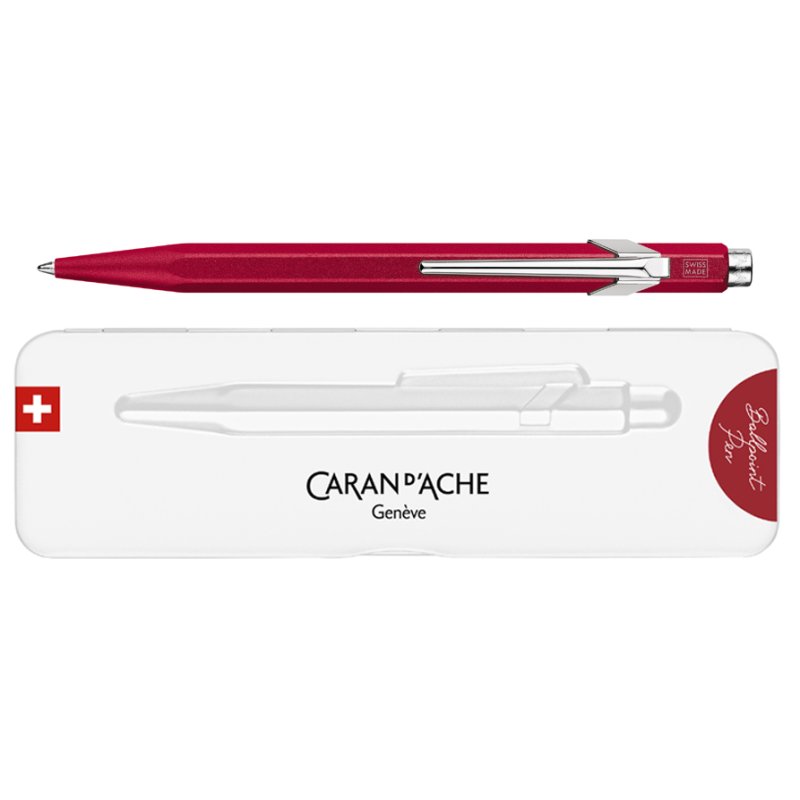 CARAN D'ACHE stylo bille 849 Colormat-X, vert, recharges disponibles, aluminium