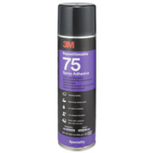 3M verplaatsbare spraylijm 75, transparant, 500 ml