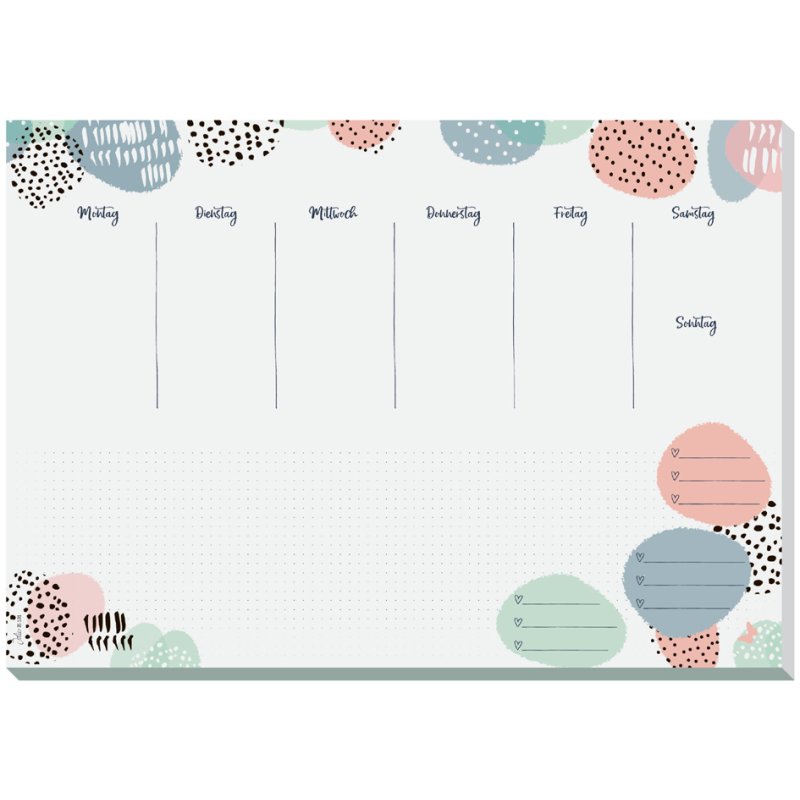 Sigel writing pad Jolie Flower Love, A3, 30 sheets, weekly planner