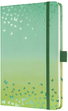 Sigel notitieboek Jolie Beauty Butterfly Confetti Lime, A5, gelinieerd, 174 pagina's