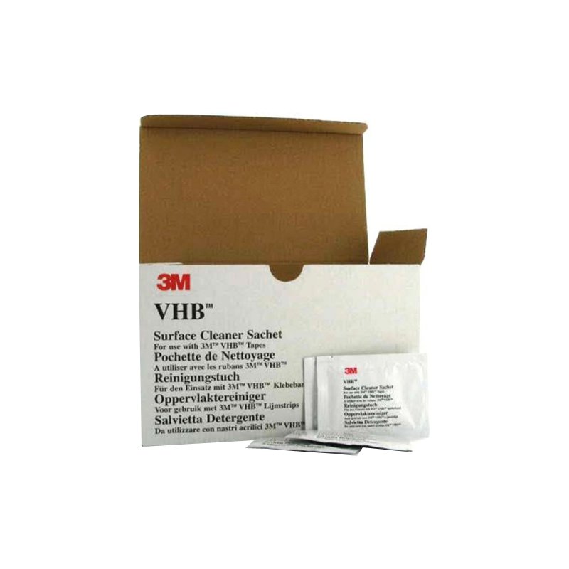 3M VHB lingettes de nettoyage pour surfaces, 100 pièces, dégraissant