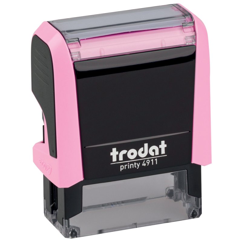 trodat tekststempel Printy 4911 4.0, pastelroze, zelfinkleurend, 37×14 mm