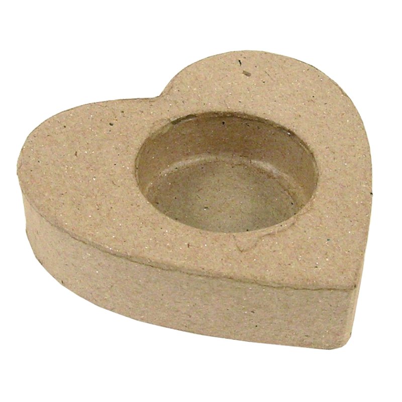 décopatch waxinelichthouder papier-maché, natuurbruin, 85×85×20 mm