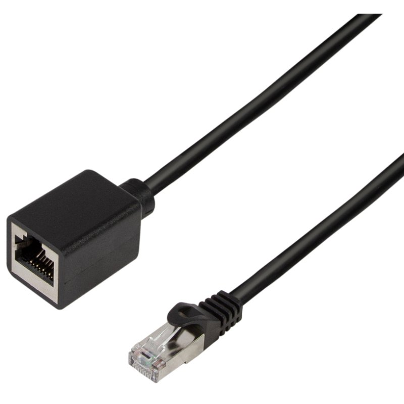 LogiLink Rallonge de câble réseau professionnel Premium Cat.6A, noir, 2 mètres